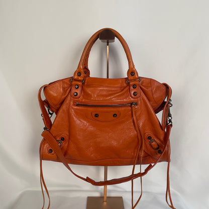 2010 Balenciaga city bag orange