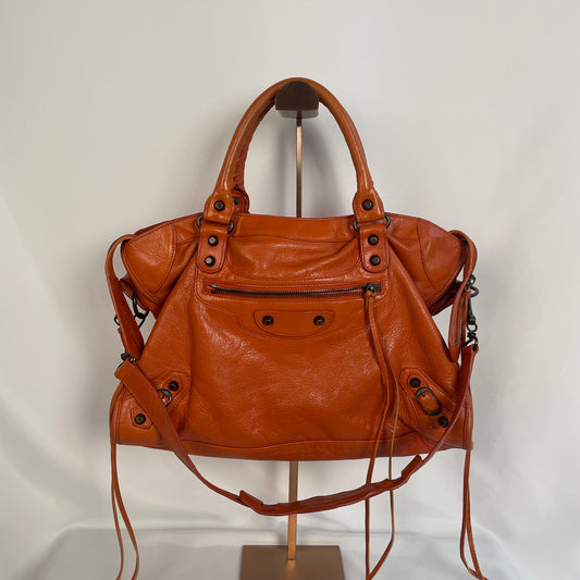 2010 Balenciaga city bag orange