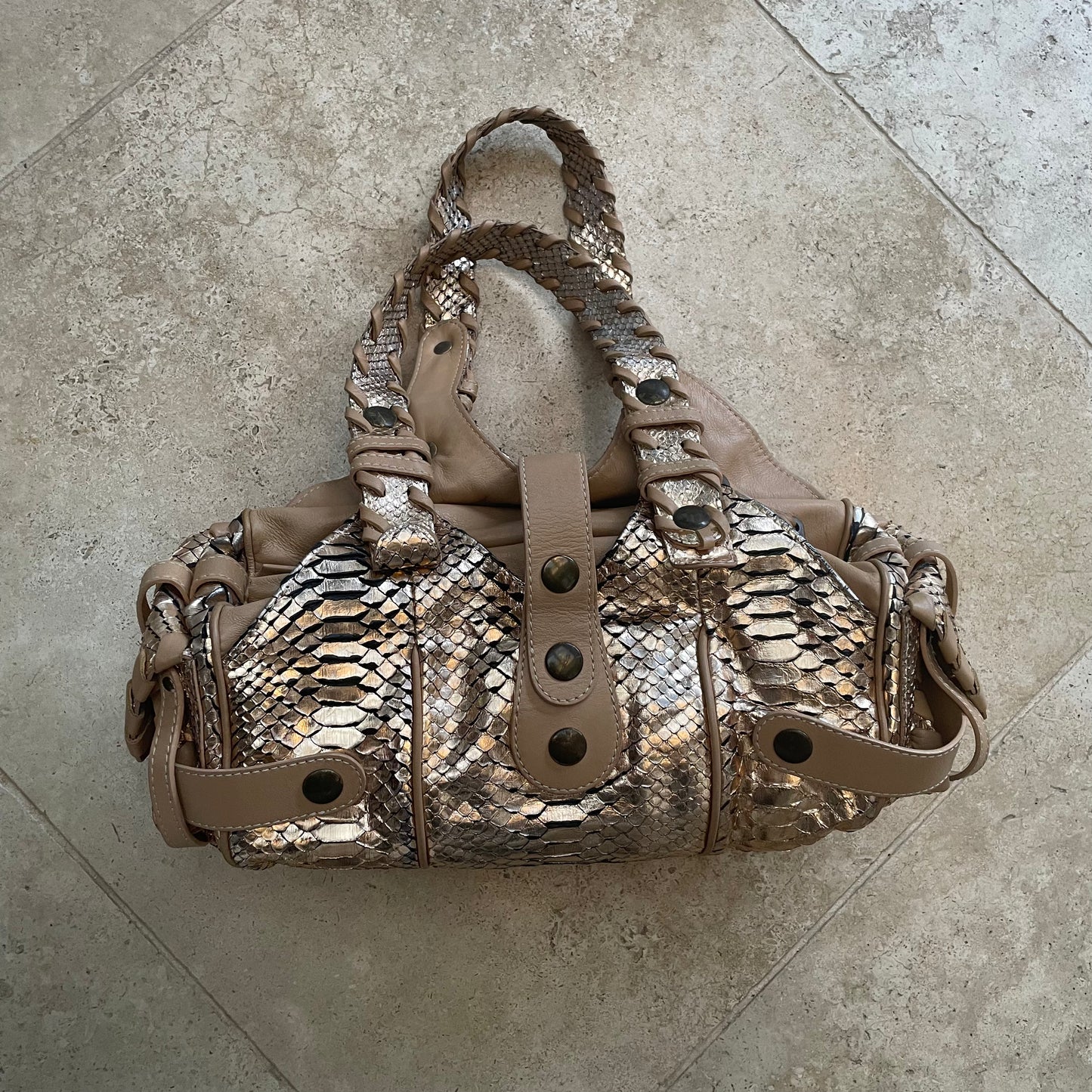 Chloe "Silverado" bag in Chrome Gold.