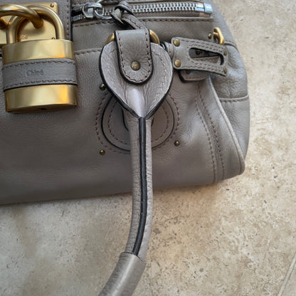 Chloé Paddington 2007 light grey with gold hardware