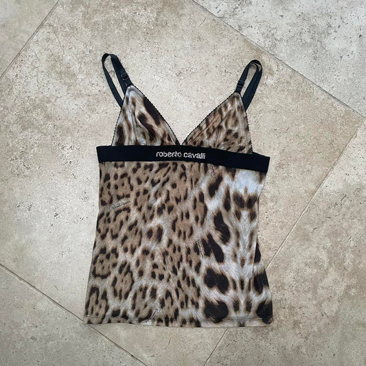 Roberto Cavalli leopard top (S)