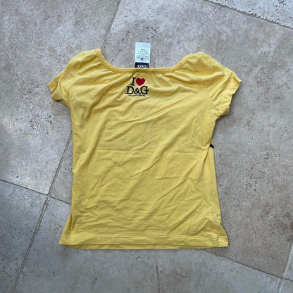 Dolce and Gabbana D&G “I love collagen” swarovski shirt (M)