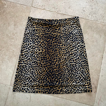 Dolce and Gabbana D&G leopard print midi skirt (M-L)