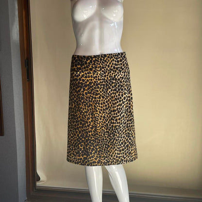 Dolce and Gabbana D&G leopard print midi skirt (M-L)