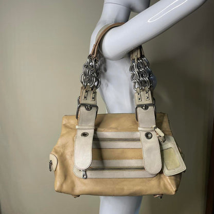 Chloe chain double zip camera bag