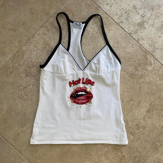 D&G Dolce and Gabbana “Hot lips” tank (XS)