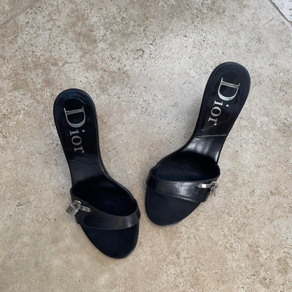 Dior lock and key heels in black (EU 37 runs small)