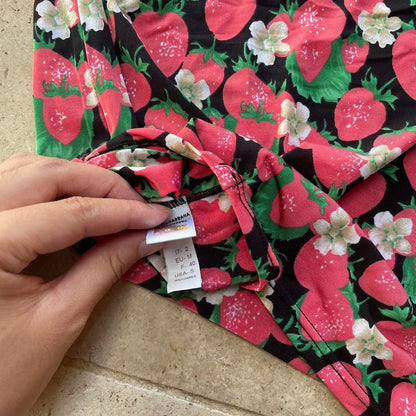 Dolce and Gabbana D&G  strawberry v-neck top (S)