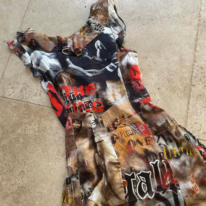 John Galliano Y2K era “I’m a king” silk midi dress