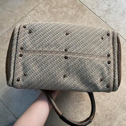 Chloe fabric Paddington bag with deep olive leather