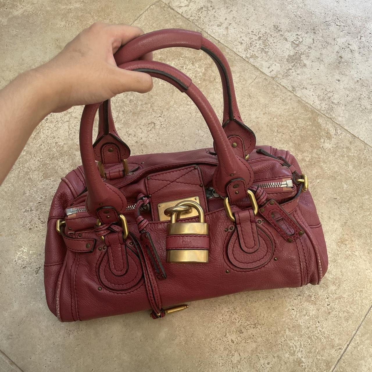 Chloe Paddington bag in burgundy pink