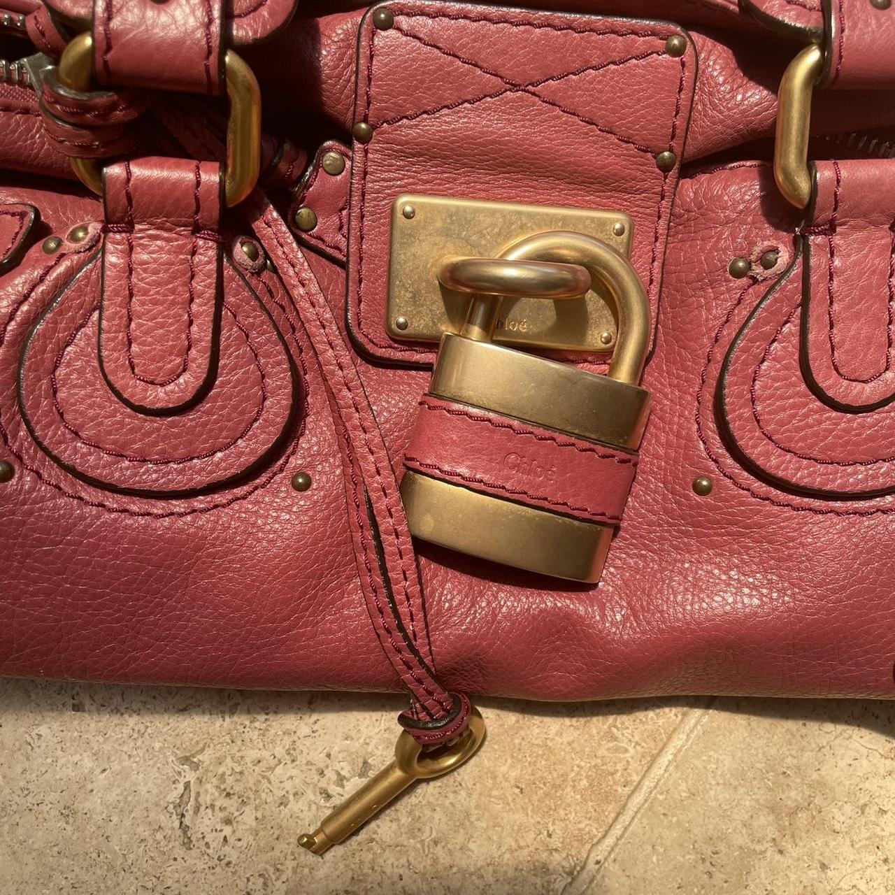 Chloe Paddington bag in burgundy pink