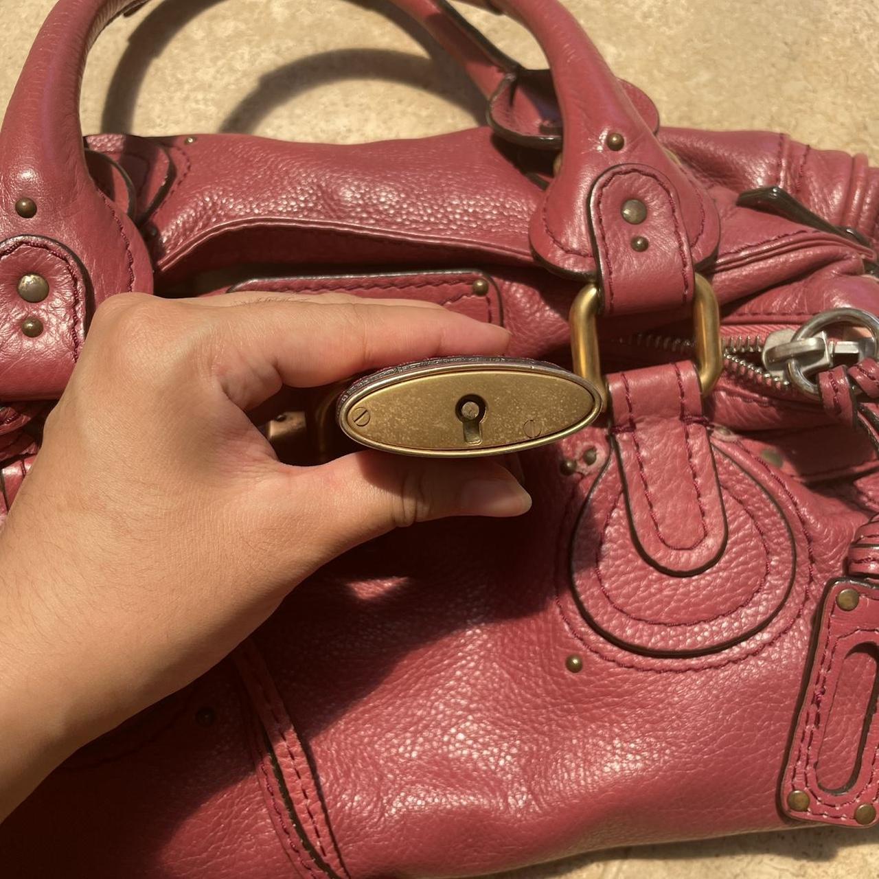 Chloe Paddington bag in burgundy pink