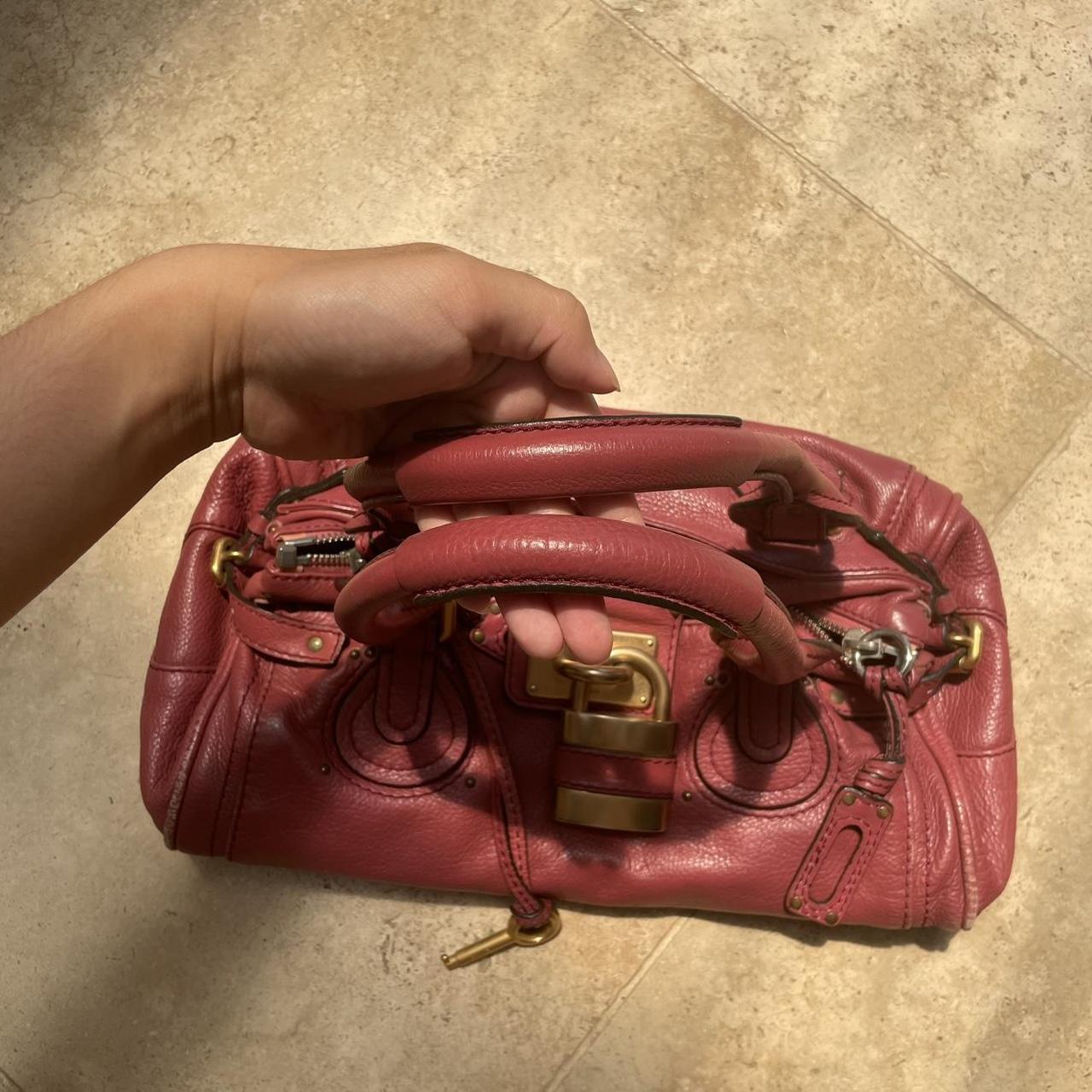 Chloe Paddington bag in burgundy pink