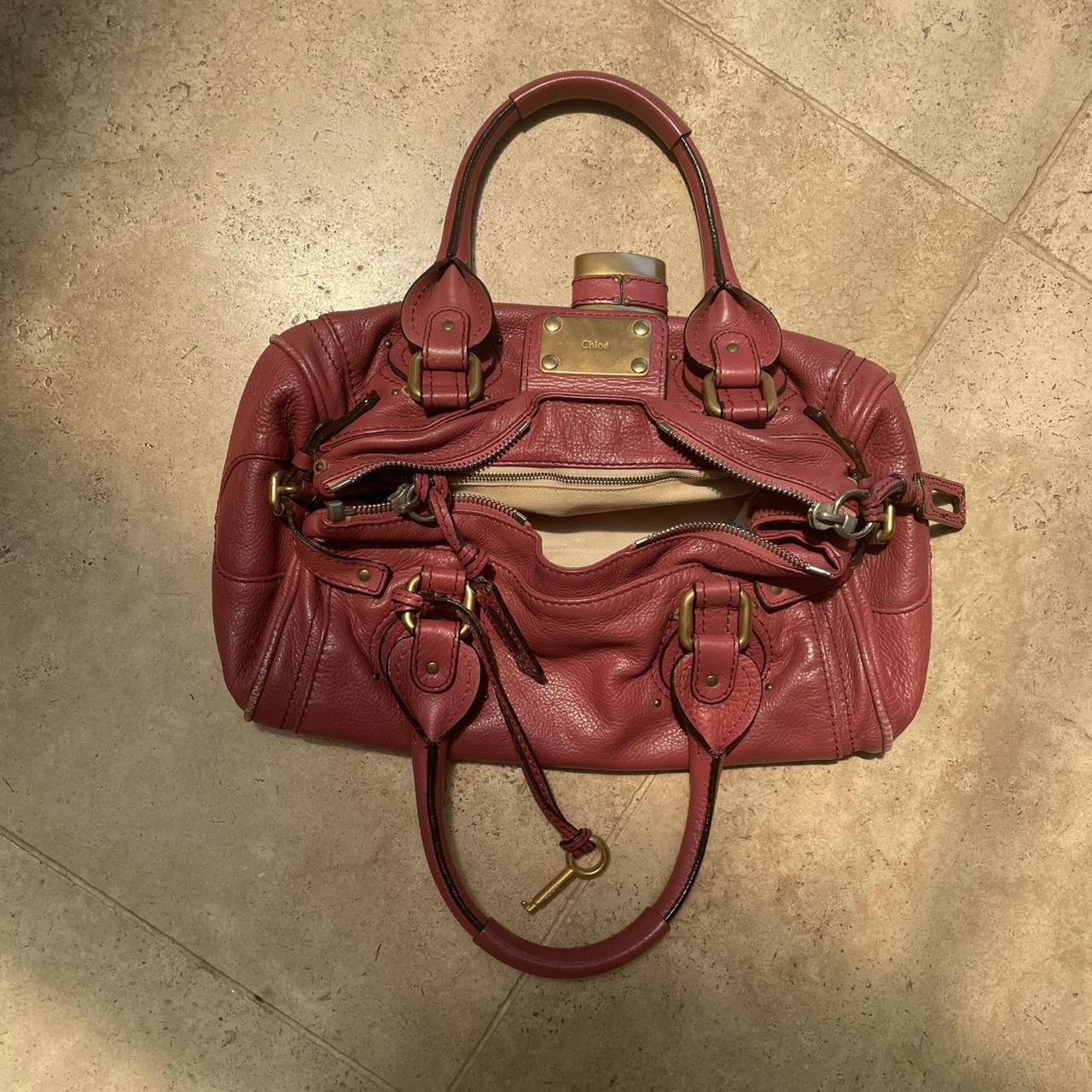 Chloe Paddington bag in burgundy pink